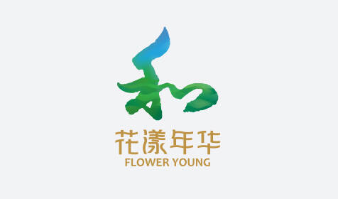 花(huā)漾年華綠色小(xiǎo)鎮品牌形象設計-休閑旅遊生态主題品牌logo标志(zhì)VI設計